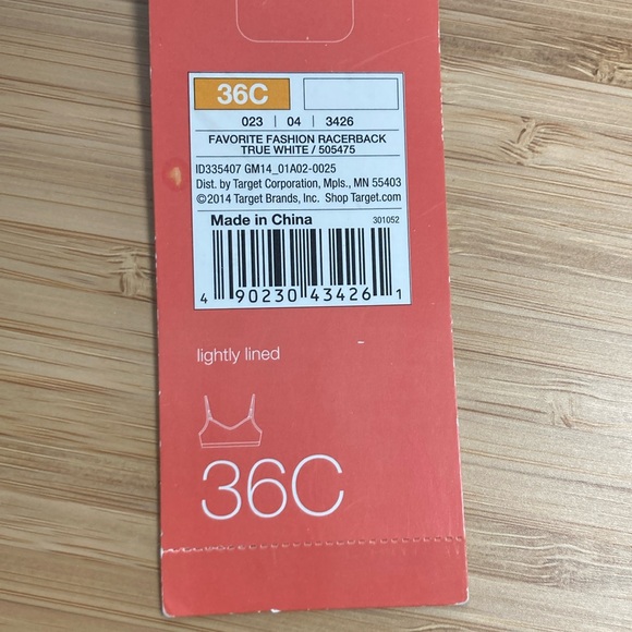 Gilligan & O’Malley Racerback Lightly Lined Bra 36C - Picture 2 of 5